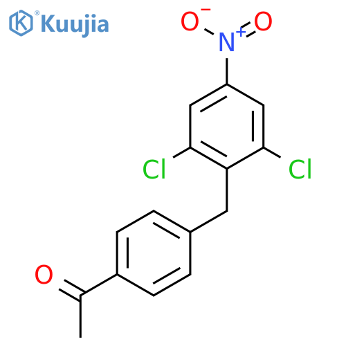 Ethanone, 1-[4-[(2,6-dichloro-4-nitrophenyl)methyl]phenyl]- structure