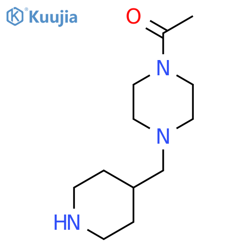 1-{4-[(Piperidin-4-yl)methyl]piperazin-1-yl}ethan-1-one structure