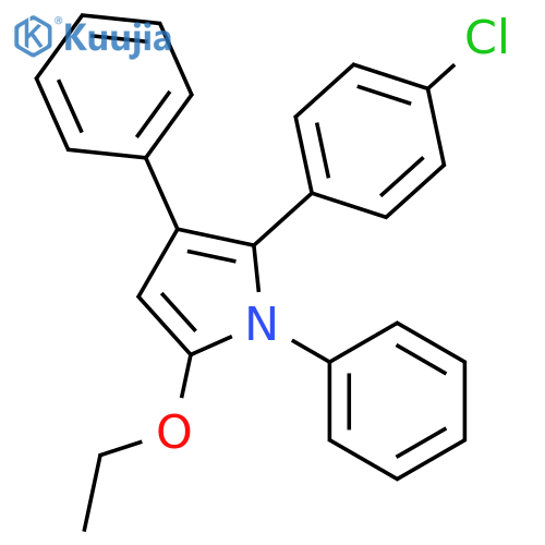1H-Pyrrole, 2-(4-chlorophenyl)-5-ethoxy-1,3-diphenyl- structure
