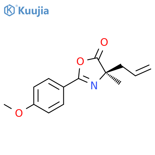 5(4H)-Oxazolone, 2-(4-methoxyphenyl)-4-methyl-4-(2-propen-1-yl)-, (4R)- structure