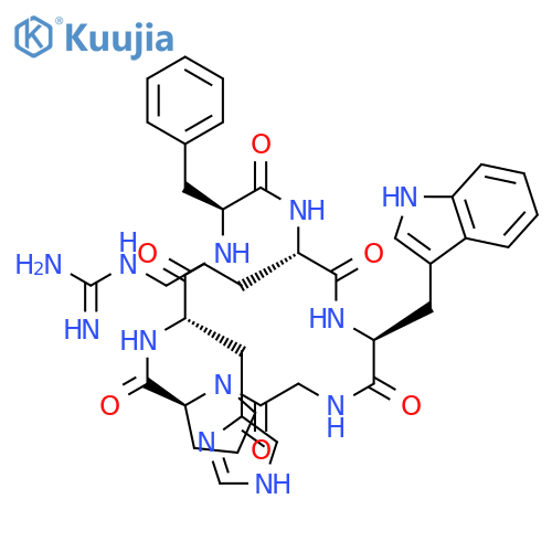CYCLO(L-ARGINYL-L-TRYPTOPHYLGLYCYL-L-PROLYL-L-HISTIDYL-L-PHENYLALANYL) structure