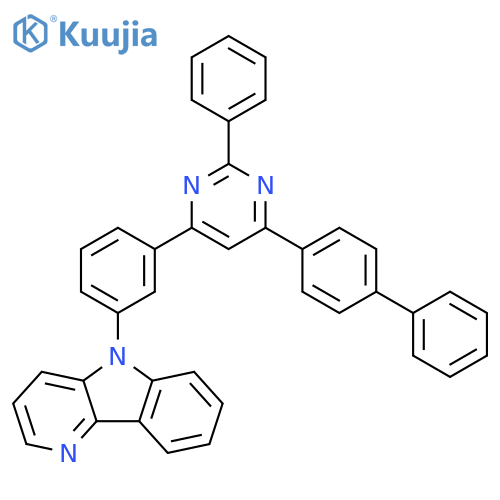 5H-Pyrido[3,2-b]indole, 5-[3-(6-[1,1'-biphenyl]-4-yl-2-phenyl-4-pyrimidinyl)phenyl]- structure