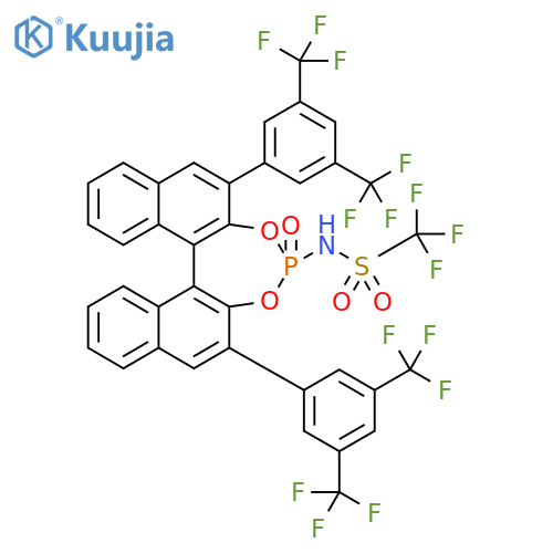 (S)-3,3'-Bis3,5-bis(trifluoromethyl)phenyl-1,1'-binaphthyl-2,2'-diyl-N-triflyl phosphoramide structure