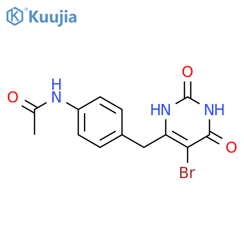 Acetamide,N-[4-[(5-bromo-1,2,3,6-tetrahydro-2,6-dioxo-4-pyrimidinyl)methyl]phenyl]- structure