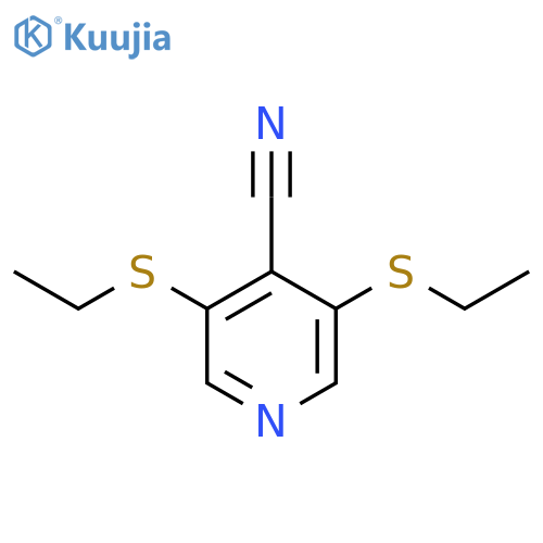 4-Pyridinecarbonitrile, 3,5-bis(ethylthio)- structure