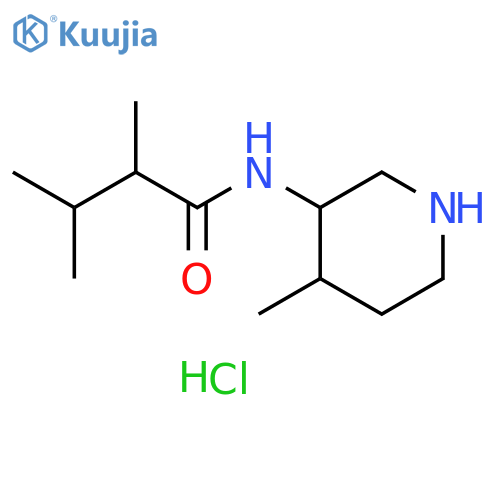 Butanamide, 2,3-dimethyl-N-(4-methyl-3-piperidinyl)-, hydrochloride (1:1) structure