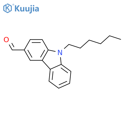 9H-Carbazole-3-carboxaldehyde, 9-hexyl- structure