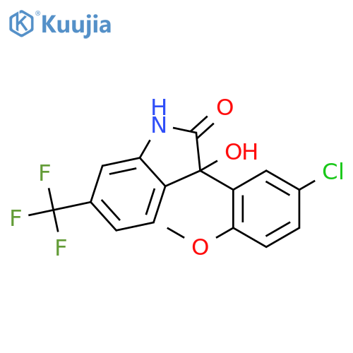 2H-Indol-2-one,3-(5-chloro-2-methoxyphenyl)-1,3-dihydro-3-hydroxy-6-(trifluoromethyl)- structure