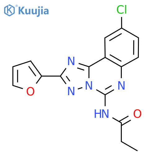 N-(9-Chloro-2-furan-2-yl-[1,2,4]triazolo[1,5-c]quinazolin-5-yl)propanamide structure