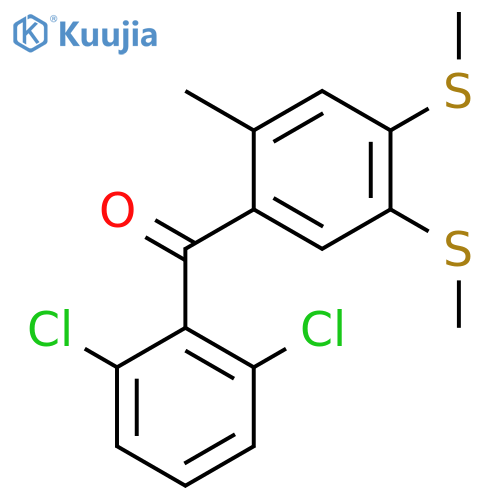 Methanone, (2,6-dichlorophenyl)[2-methyl-4,5-bis(methylthio)phenyl]- structure