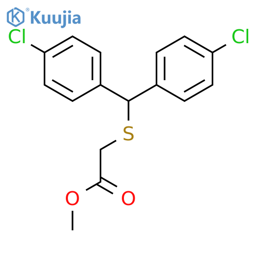 Acetic acid, [[bis(4-chlorophenyl)methyl]thio]-, methyl ester structure