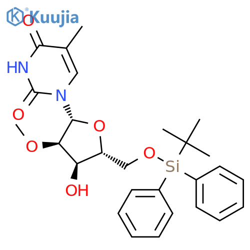 Uridine, 5'-O-[(1,1-dimethylethyl)diphenylsilyl]-5-methyl-2'-O-methyl- structure