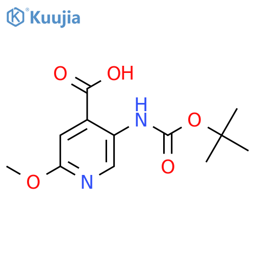 5-{[(tert-butoxy)carbonyl]amino}-2-methoxypyridine-4-carboxylic acid structure