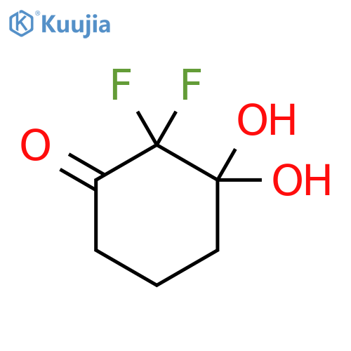 Cyclohexanone,2,2-difluoro-3,3-dihydroxy- structure