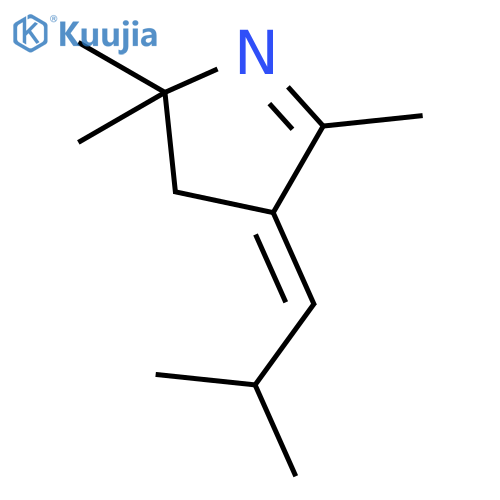 2H-Pyrrole, 3,4-dihydro-2,2,5-trimethyl-4-(2-methylpropylidene)- structure