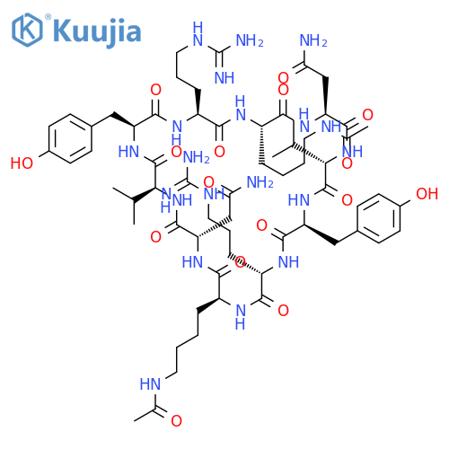 Cyclo(L-arginyl-N6-acetyl-L-lysyl-L-asparaginyl-L-valyl-L-tyrosyl-L-arginyl-N6-acetyl-L-lysyl-L-asparaginyl-L-valyl-L-tyrosyl) structure
