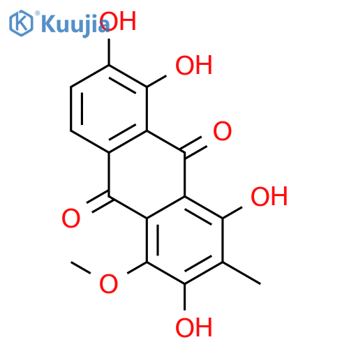 2,4,5,6-Tetrahydroxy-1-methoxy-3-methylanthracene-9,10-dione structure