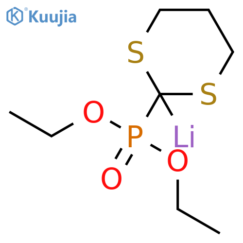 Lithium, [2-(diethoxyphosphinyl)-1,3-dithian-2-yl]- structure
