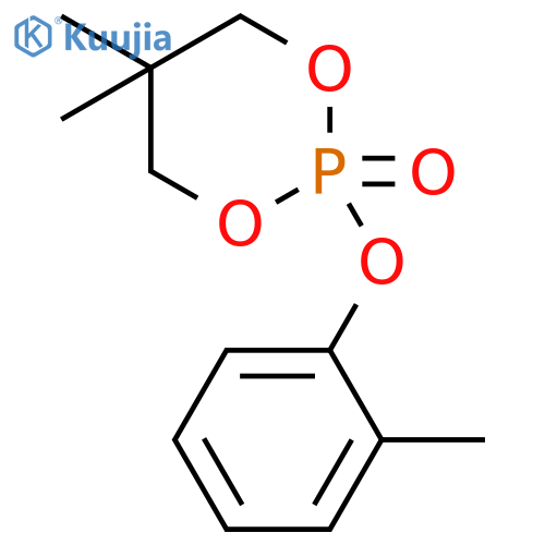 1,3,2-Dioxaphosphorinane, 5,5-dimethyl-2-(2-methylphenoxy)-, 2-oxide structure
