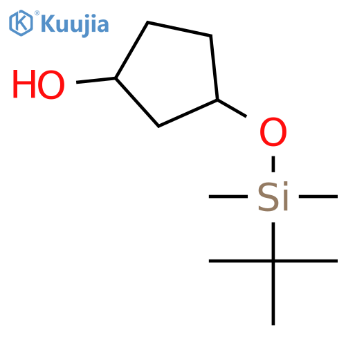 trans-3-[(tert-butyldimethylsilyl)oxy]cyclopentan-1-ol structure