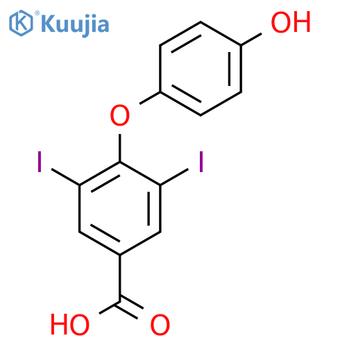 4-(4-Hydroxyphenoxy)-3,5-diiodobenzoic acid structure