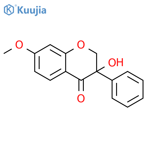 4H-1-Benzopyran-4-one,2,3-dihydro-3-hydroxy-7-methoxy-3-phenyl- structure
