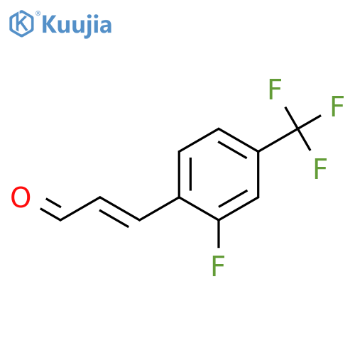 2-Propenal, 3-[2-fluoro-4-(trifluoromethyl)phenyl]-, (2E)- structure