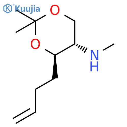 1,3-Dioxan-5-amine, 4-(3-butenyl)-N,2,2-trimethyl-, (4R-trans)- structure