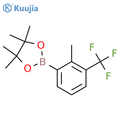 4,4,5,5-Tetramethyl-2-(2-methyl-3-(trifluoromethyl)phenyl)-1,3,2-dioxaborolane structure