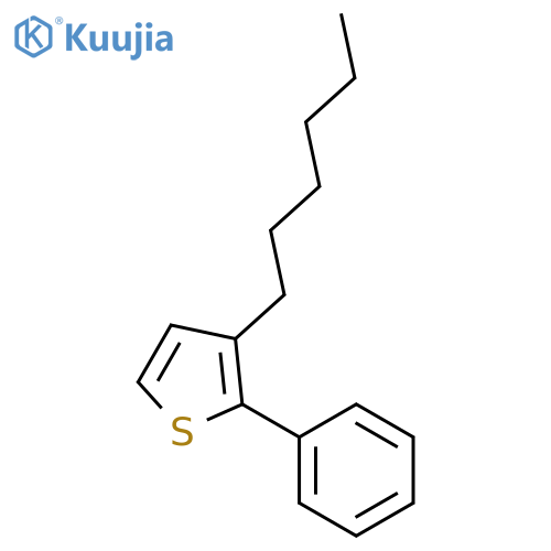 Thiophene, 3-hexyl-2-phenyl- structure