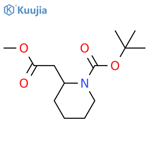 Methyl N-boc-2-piperidineacetate structure