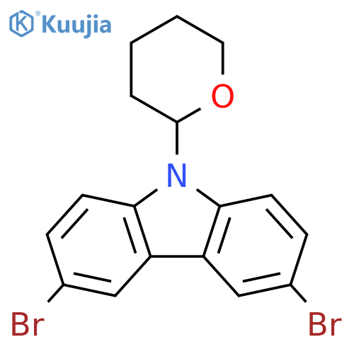 3,6-Dibromo-9-(tetrahydro-2H-pyran-2-yl)-9H-carbazole structure
