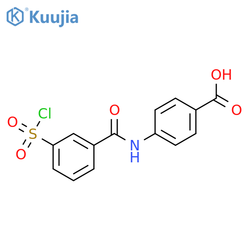 Benzoic acid, 4-[[3-(chlorosulfonyl)benzoyl]amino]- structure