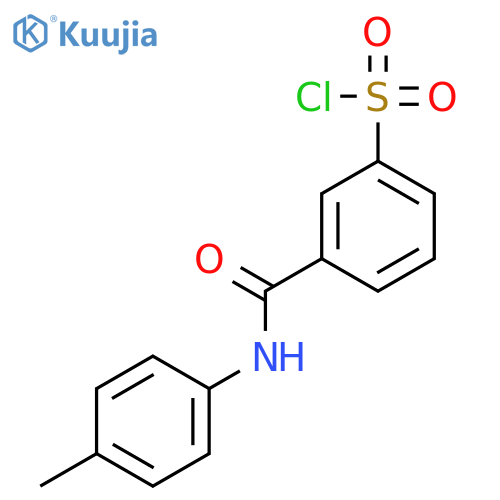 Benzenesulfonyl chloride, 3-[[(4-methylphenyl)amino]carbonyl]- structure