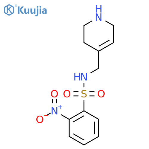 2-Nitro-N-[(1,2,3,6-tetrahydropyridin-4-yl)methyl]benzene-1-sulfonamide structure