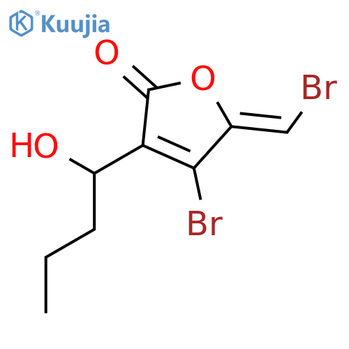 2(5H)-Furanone, 4-bromo-5-(bromomethylene)-3-(1-hydroxybutyl)-, (Z)- structure