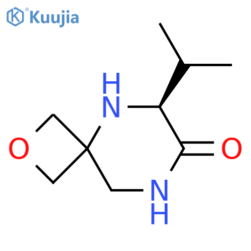 2-Oxa-5,8-diazaspiro[3.5]nonan-7-one, 6-(1-methylethyl)-, (6S)- structure