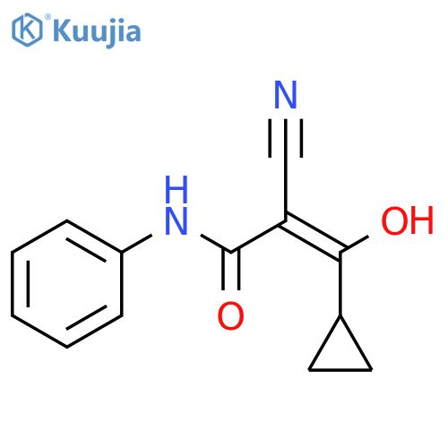 2-Propenamide, 2-cyano-3-cyclopropyl-3-hydroxy-N-phenyl- structure