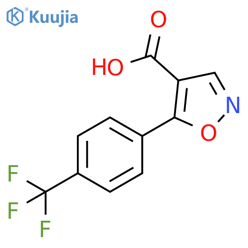 5-[4-(trifluoromethyl)phenyl]-1,2-oxazole-4-carboxylic acid structure