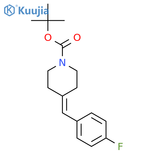 1-Piperidinecarboxylic acid, 4-[(4-fluorophenyl)methylene]-,1,1-dimethylethyl ester structure
