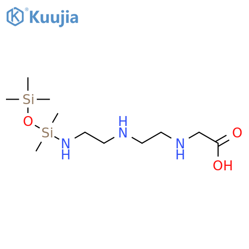 N-[2-({2-[(Pentamethyldisiloxanyl)amino]ethyl}amino)ethyl]glycine structure