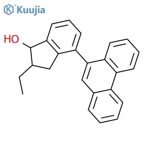 1H-Inden-1-ol, 2-ethyl-2,3-dihydro-4-(9-phenanthrenyl)- structure