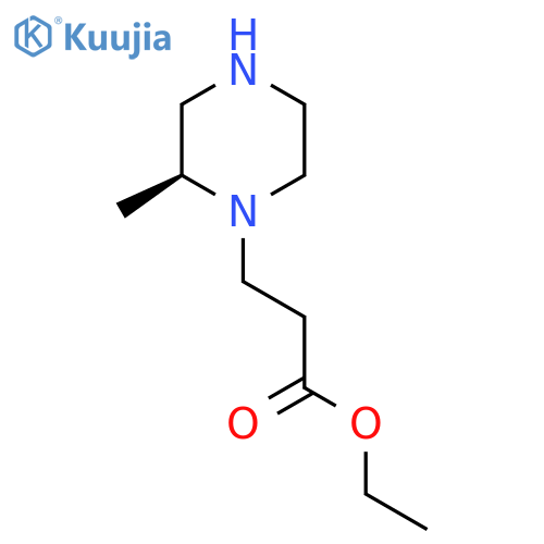 ethyl 3-[(2S)-2-methylpiperazin-1-yl]propanoate structure
