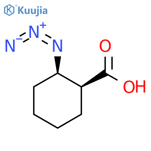 Cyclohexanecarboxylic acid, 2-azido-, (1R,2S)-rel- structure