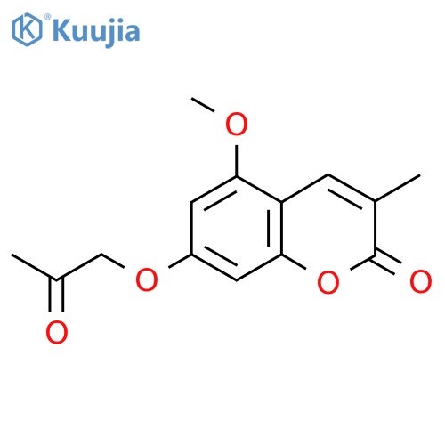 2H-1-Benzopyran-2-one, 5-methoxy-3-methyl-7-(2-oxopropoxy)- structure