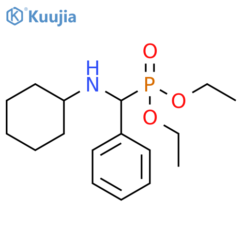 Phosphonic acid, [(cyclohexylamino)phenylmethyl]-, diethyl ester structure