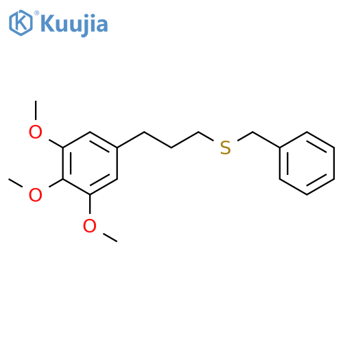 Benzene, 1,2,3-trimethoxy-5-[3-[(phenylmethyl)thio]propyl]- structure