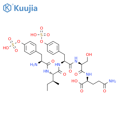 L-Glutamine, O-sulfo-L-tyrosyl-L-isoleucyl-O-sulfo-L-tyrosyl-L-seryl- structure