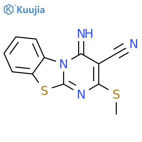 4H-Pyrimido[2,1-b]benzothiazole-3-carbonitrile, 4-imino-2-(methylthio)- structure