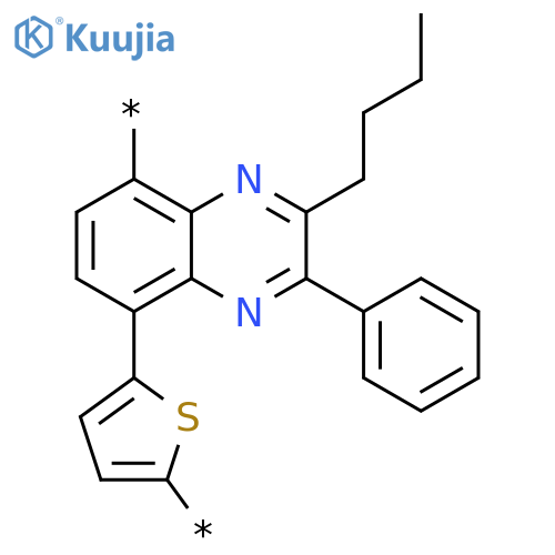 Poly[[butylphenyl-5,8-quinoxalinediyl]-2,5-thiophenediyl] structure
